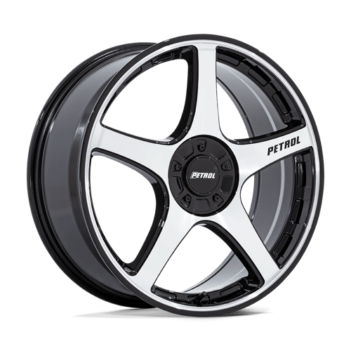Petrol PE003 P2E Gloss Black W/ Machined Face 17x8 +35 5X100/5X120 72.56