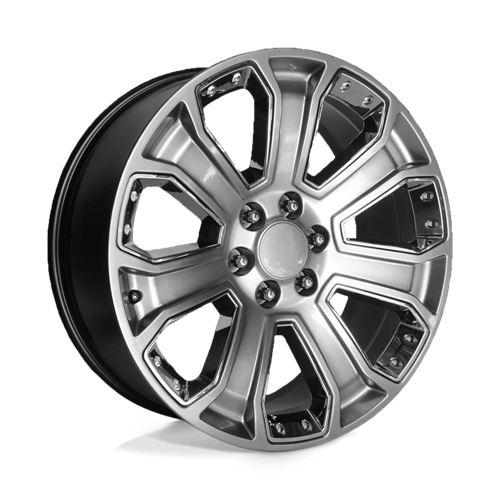 Performance Replicas PR113 Hyper Silver Dark W/ Chrome Accents 20x9 +24 6X139.7 78.1