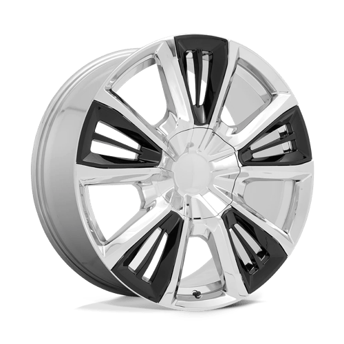 Performance Replicas PR212 Chrome W/ Gloss Black Accents 22x9 +28 6X139.7 78.1