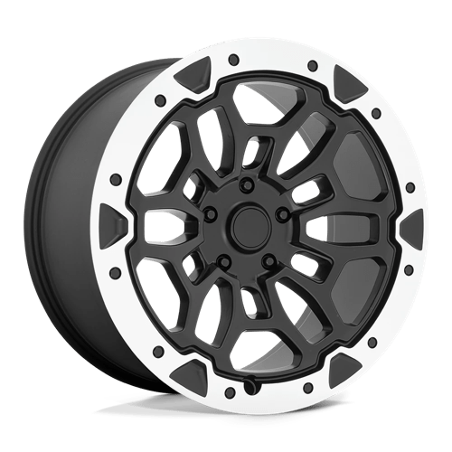 Performance Replicas PR215 Matte Black Machined 22x10 +19 5X139.7 78.1