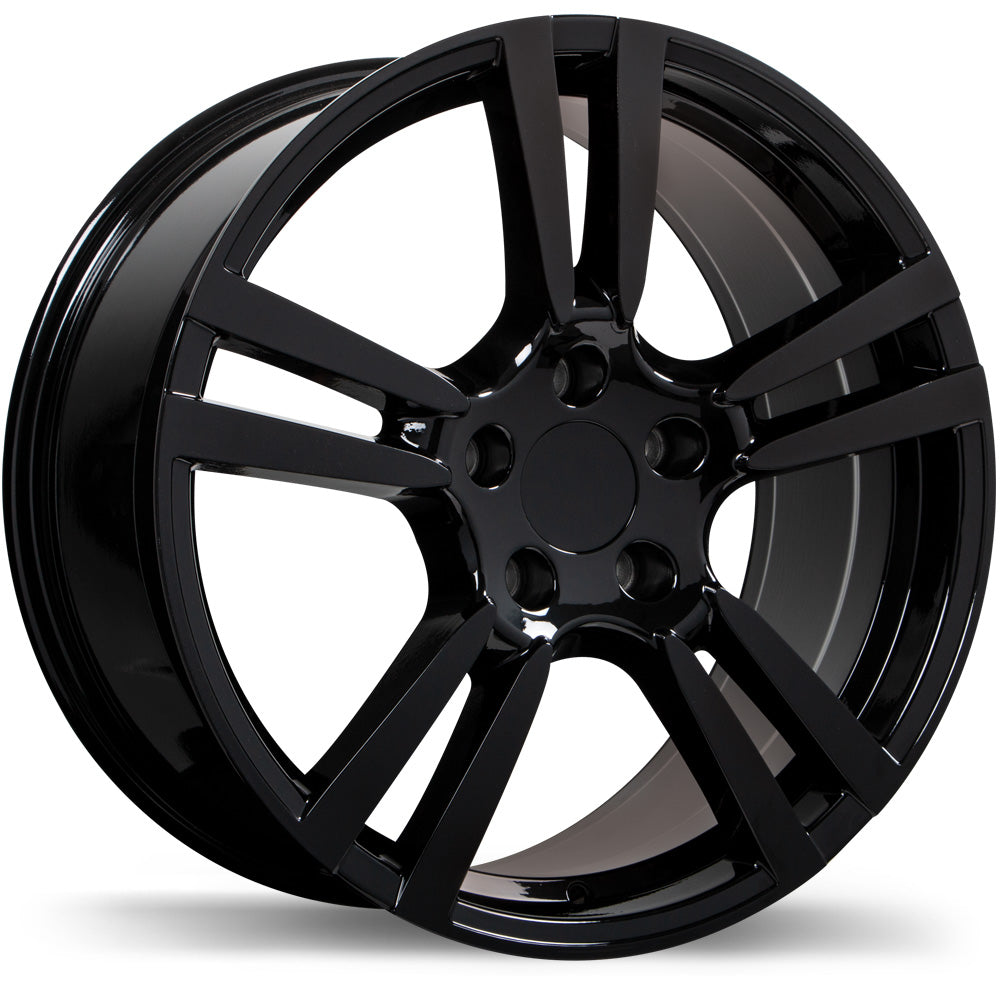 Replika R140A Gloss Black 20x9.5 +55 5x130 71.6