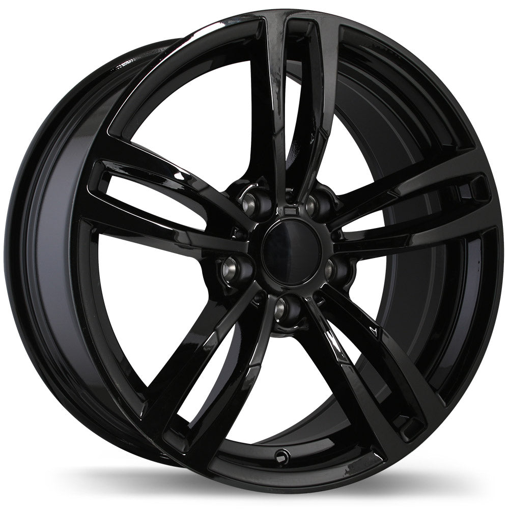 Replika R163A Gloss Black 17x8.0 +35 5x120 72.6