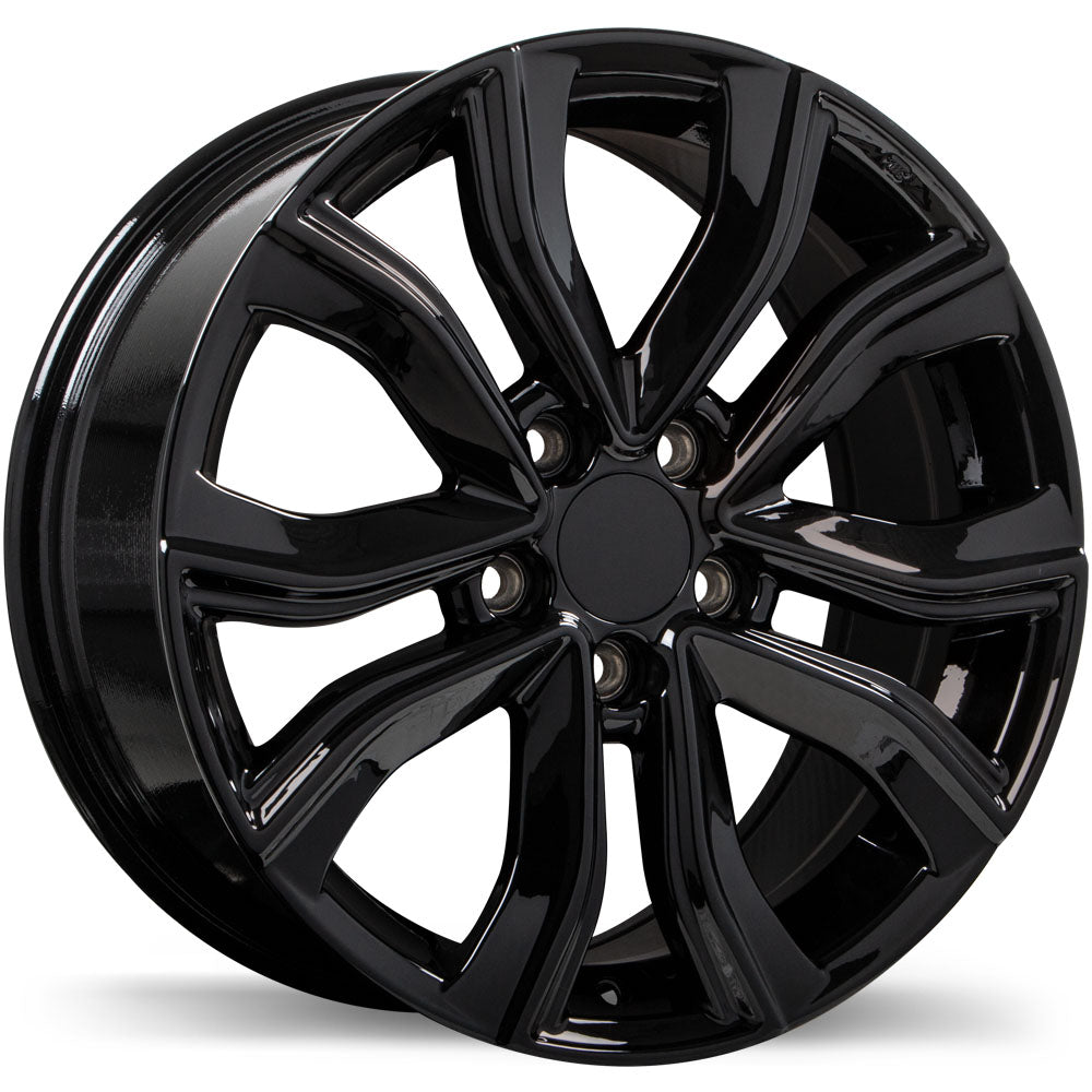 Replika R256 Gloss Black 17x7.5 +45 5x114.3 64.1