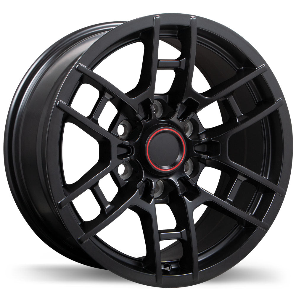 Replika R258 Satin Black 17x8.0 +5 6x139.7 106.1