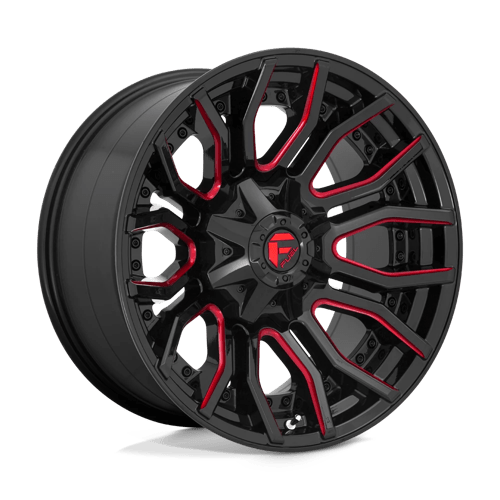 Fuel D712 RAGE Gloss Black Red Tinted Clear 20x10 -18 8X165.1 125.1