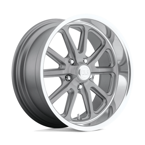 US Mag U111 RAMBLER Textured Gray W/ Diamond Cut Lip 22x11 +18 5X127 78.1