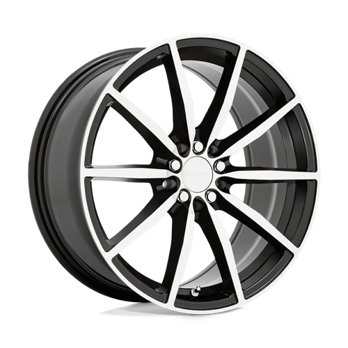 Ruff BURNOUT Gloss Black W/ Machined Face 18x8 +38 5X100/5X114.3 72.1