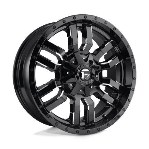 Fuel D595 SLEDGE Gloss Black Milled 26x14 -75 8X165.1 125.1