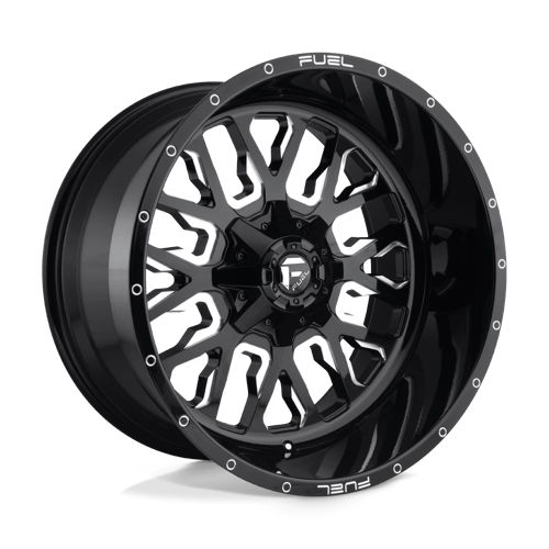 Fuel D611 STROKE Gloss Black Milled 22x7 +13 4X156 110.2