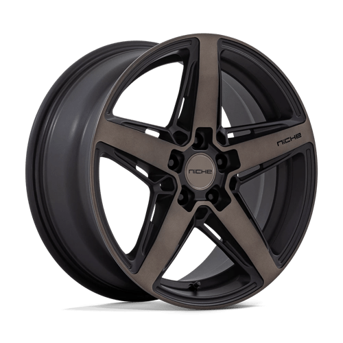 Niche M271 TERAMO Matte Black W/ Double Dark Tint Face 18x8 +40 5X108 72.7