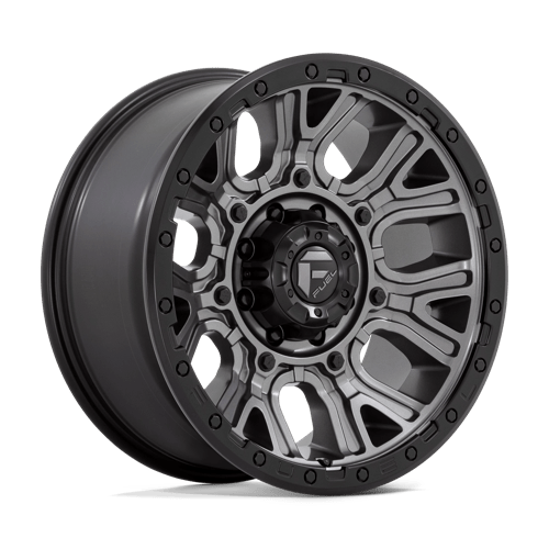 Fuel D825 TRACTION Matte Gunmetal W/ Black Ring 20x9 +1 8X180 124.3