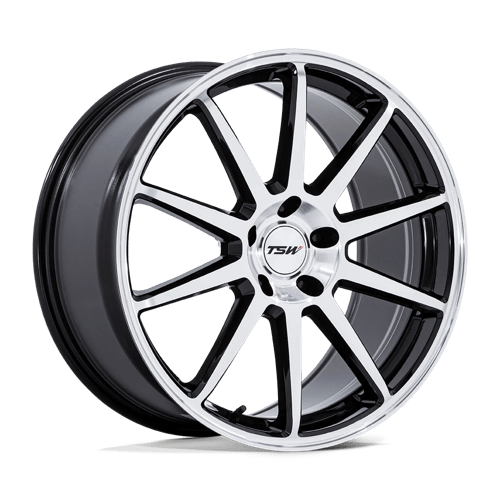 TSW TW004 CANARD Gloss Black W/ Machined Face 19x8.5 +38 5X100 72.56