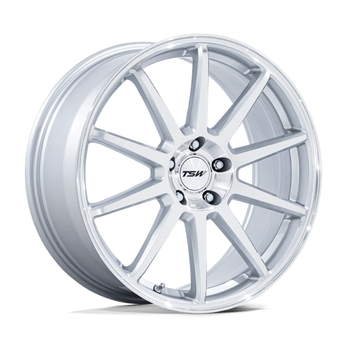 TSW TW004 CANARD Gloss Silver W/ Machined Face 19x10.5 +43 5X114.3 72.56