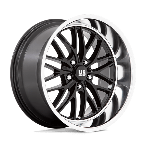 US Mag U138 SANTA CRUZ Gloss Black W/ Diamond Cut Lip 20x10 +6 5X120.65 72.7