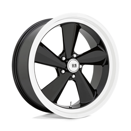 US Mag U136 TS Gloss Black W/ Diamond Cut Lip 22x10.5 +0 5X120.65 72.7