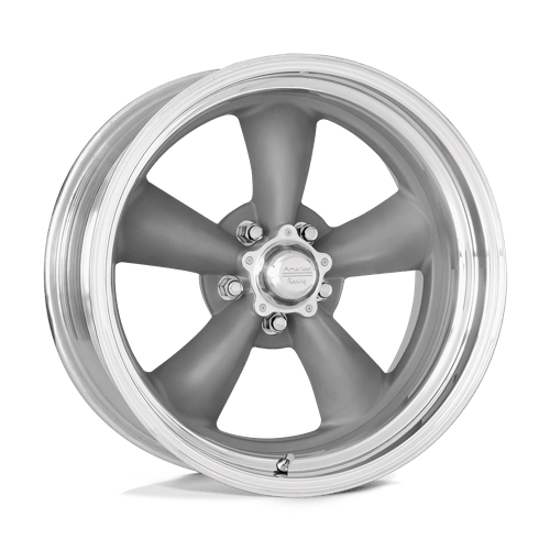 American Racing Vintage VN205 CLASSIC TORQ THRUST II CUSTOM Torq Thrust Gray W/ Polished Lip 17x9.5 +20 5X120.65 83.06