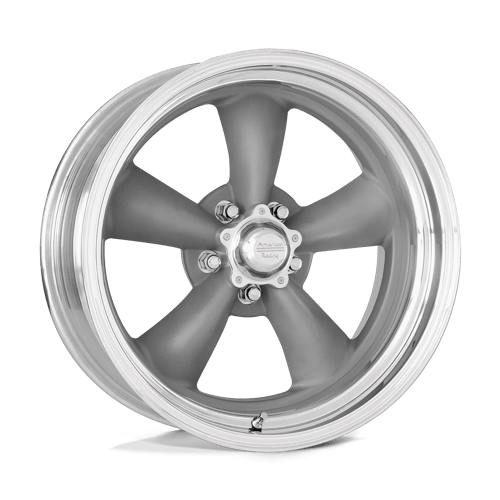 American Racing Vintage VN205 CLASSIC TORQ THRUST II CUSTOM Torq Thrust Gray W/ Polished Lip 17x9.5 +27 5X120.65 83.06