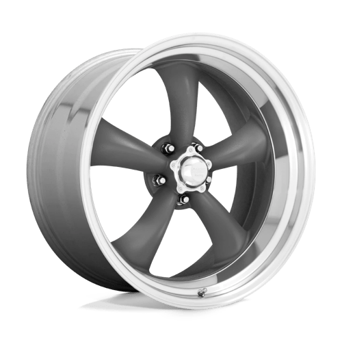 American Racing Vintage VN215 CLASSIC TORQ THRUST II Mag Gray W/ Machined Lip 22x9 +15 5X139.7 87.1