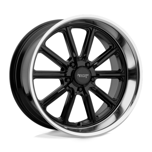 American Racing Vintage VN507 RODDER Gloss Black W/ Diamond Cut Lip 18x9.5 +0 5X127 78.3