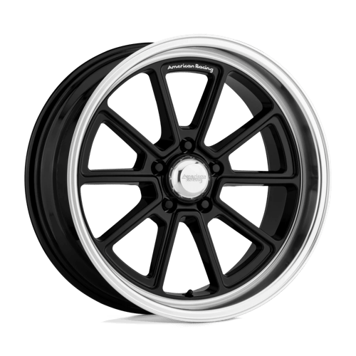 American Racing Vintage VN510 DRAFT Gloss Black W/ Diamond Cut Lip 18x10 +0 5X127 78.3