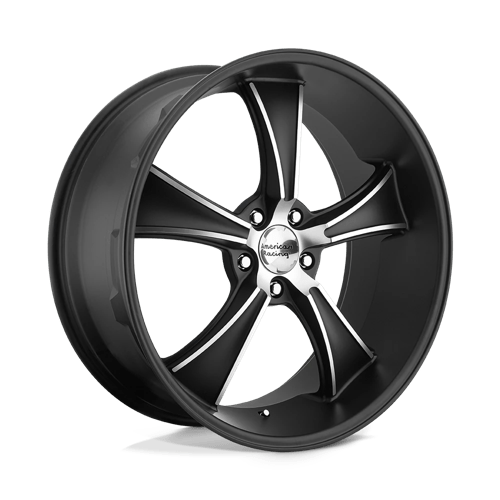 American Racing Vintage VN805 BLVD Satin Black W/ Machined Face 18x9.5 +0 5X114.3 72.6