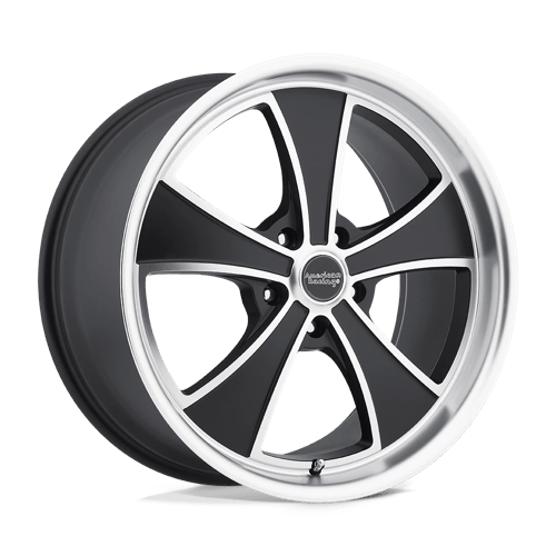 American Racing Vintage VN807 MACH 5 Satin Black Machined 17x8 +38 5X115 72.6