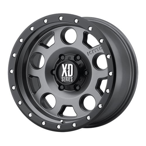 XD XD126 ENDURO PRO Matte Gray W/ Black Ring 15x8 -19 6X139.7 106.3