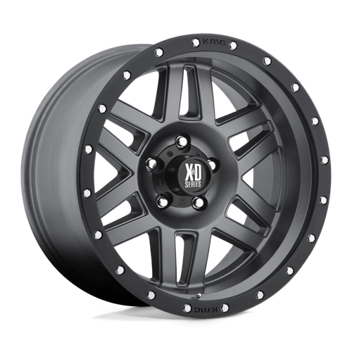 XD XD128 MACHETE Matte Gray W/ Black Ring 17x9 +18 5X127 78.3