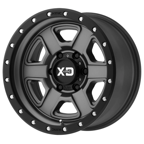 XD XD133 FUSION OFF-ROAD Satin Gray W/ S-Blk Lip 18x9 +0 6X135 87.1