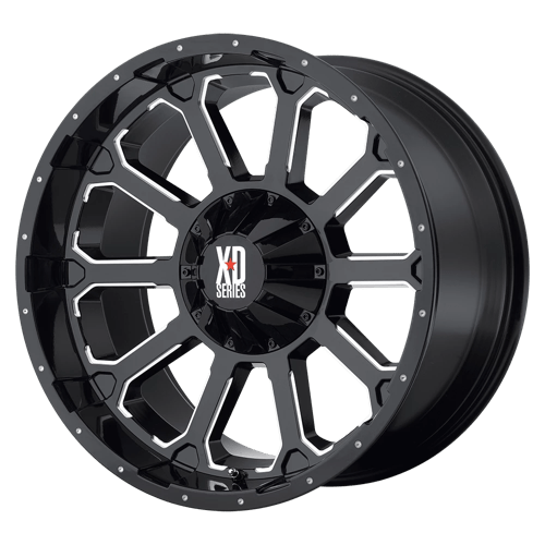 XD XD806 BOMB Gloss Black W/ Milled Accents 18x9 +0 5X127/5X135 87.1