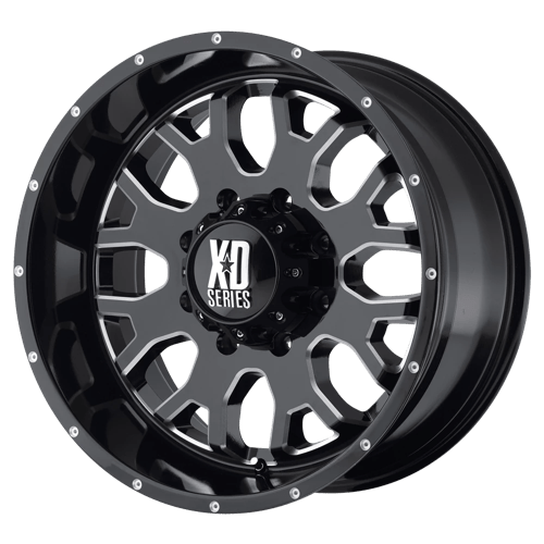 XD XD808 MENACE Gloss Black W/ Milled Accents 20x9 +18 6X139.7 106.25