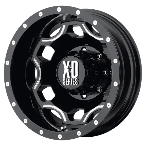 XD XD814 CRUX Dually Gloss Black W/ Milled Accents 17x6 -134 8X200 142