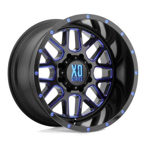 XD XD820 GRENADE Satin Black Milled W/ Blue Tinted Clear Coat 20x9 +0 5X127 78.3