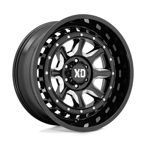 XD XD866 OUTLANDER Gloss Black Milled 22x10 -18 8X165.1 125.1