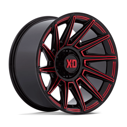 XD XD867 SPECTER Gloss Black W/ Red Tint 20x10 -18 6X139.7 106.1