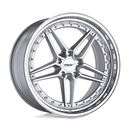 TSW ASCARI Silver W/ Mirror Cut Face & Lip 20x9 +32 5X112 66.56