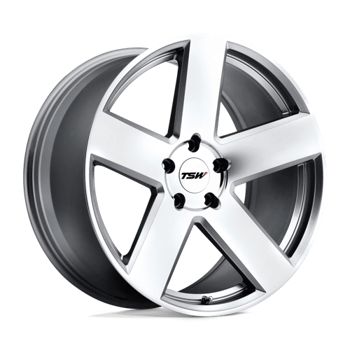 TSW BRISTOL Silver W/ Mirror Cut Face 18x9.5 +40 5X114.3 76.1