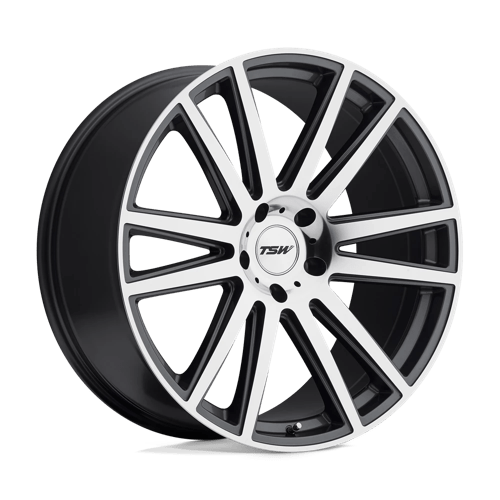 TSW GATSBY Gunmetal W/ Mirror Cut Face 20x10 +44 5X112 66.56