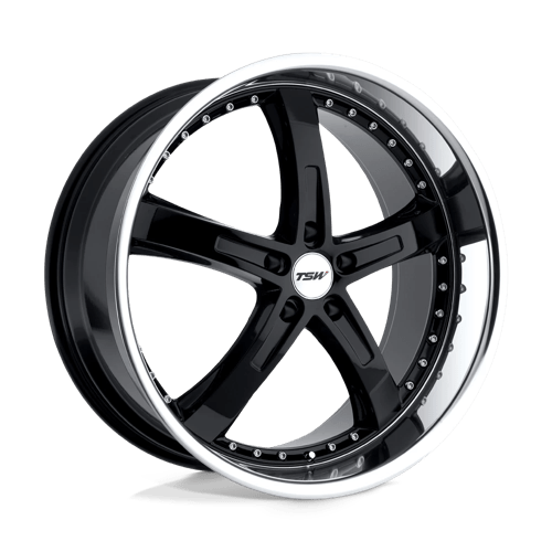 TSW JARAMA Gloss Black W/ Mirror Cut Lip 17x8 +35 5X100 72.1