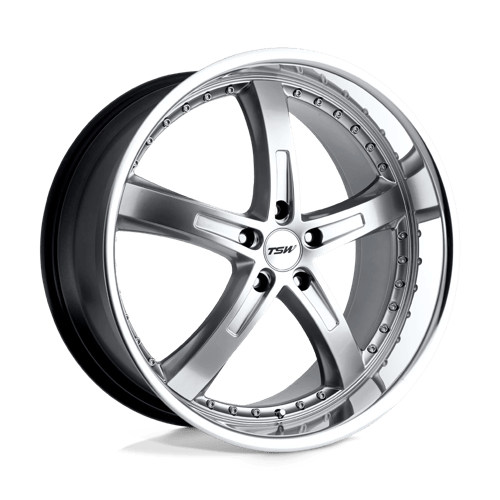 TSW JARAMA Hyper Silver W/ Mirror Cut Lip 18x9.5 +40 5X114.3 76.1