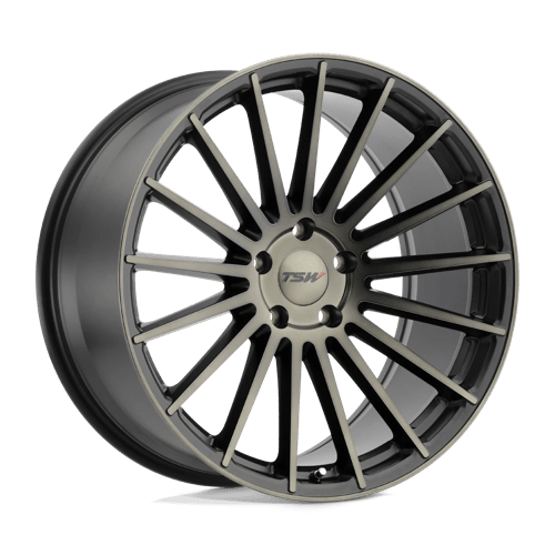 TSW LUCO Matte Black W/ Machine Face & Dark Tint 20x8.5 +40 5X114.3 76.1