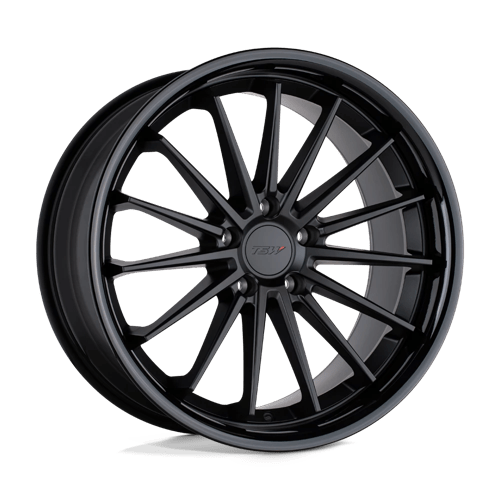 TSW MARINA Matte Black W/ Gloss Black Lip 20x8.5 +20 5X120 76.1