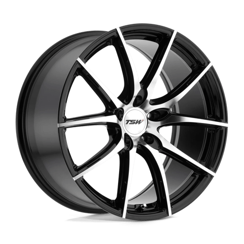 TSW SPRINT Gloss Black W/ Mirror Cut Face 18x8.5 +40 5X120 76.1