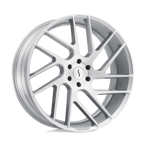 Status JUGGERNAUT Silver W/ Brushed Machined Face 24x9.5 +30 5X114.3 76.1