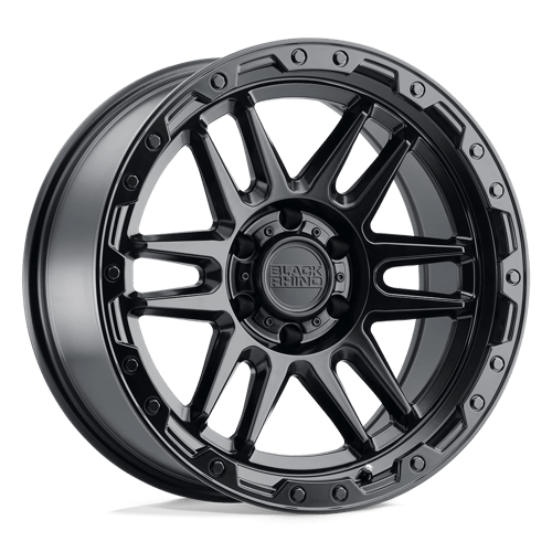 Black Rhino Hard Alloys APACHE Matte Black W/ Black Bolts 20x9 +12 6X120 67.1