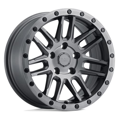 Black Rhino Hard Alloys ARCHES Matte Brushed Gunmetal W/ Black Bolts 17x9.5 +12 6X139.7 112.1