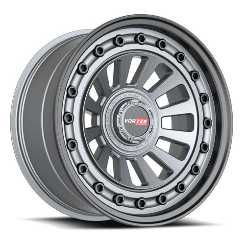 VORTEK VRD-702 Matte GunMetal Black Bolts / Lip 18x9 -12 6x135/6x139.7 106.1