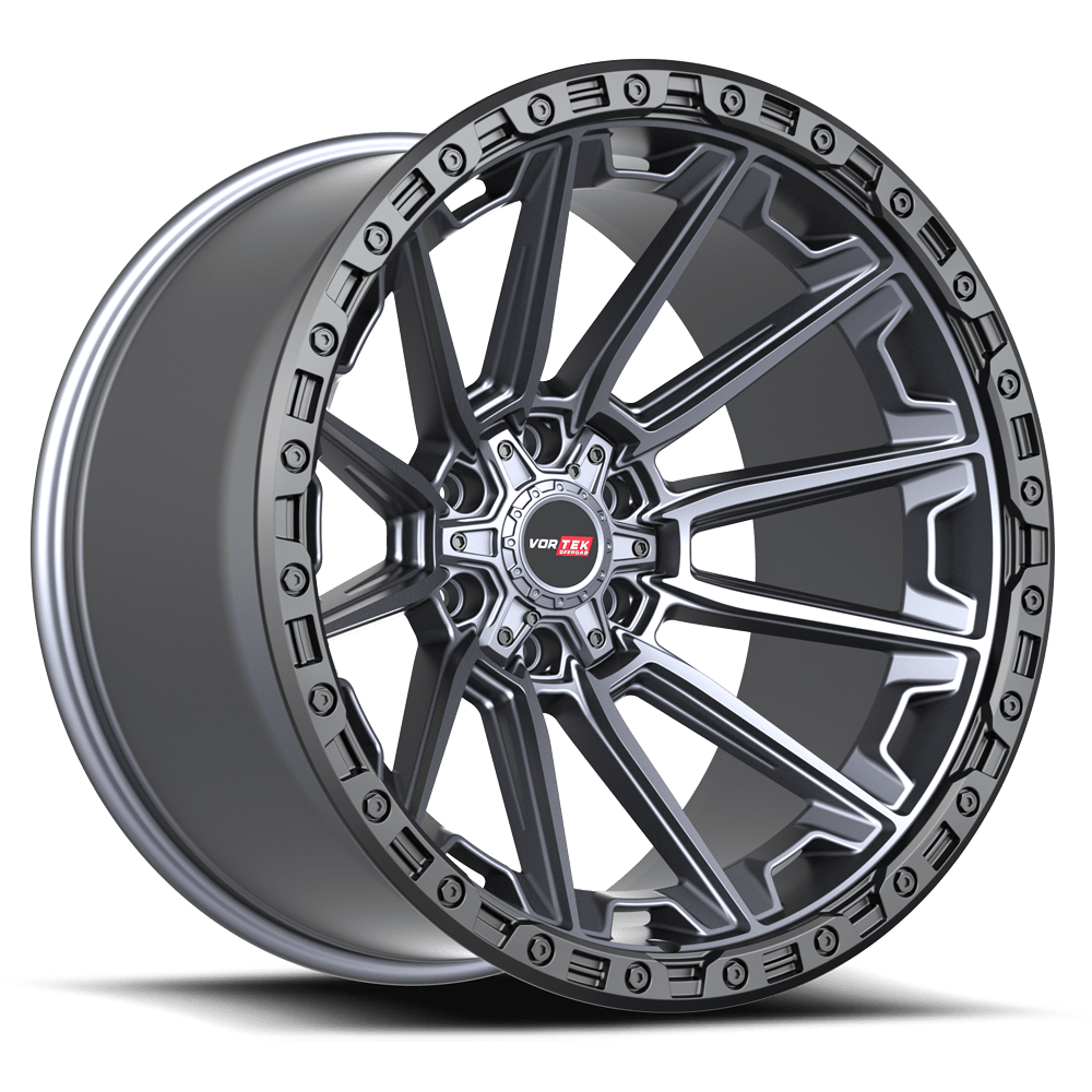 VORTEK VRT-601 Matte Titanium Black Bead Ring 22x12 -44 6x135/6x139.7 106.1