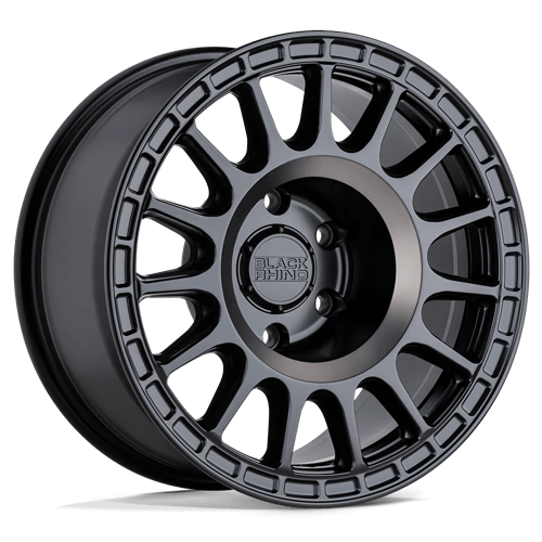 Black Rhino Hard Alloys SANDSTORM Semi Gloss Black W/ Machined Dark Tint Ring 17x8 +10 5X114.3 76.1