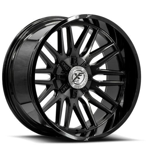 XF OFFROAD XF-240 Black Brushed Dark Tint 22x10 -18 8x165.1/8x180 125.2